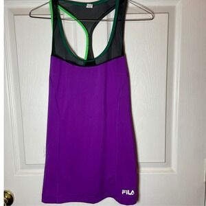 FILA Sport Tank Top Women's Purple Green Black Athletic Sleeveless
